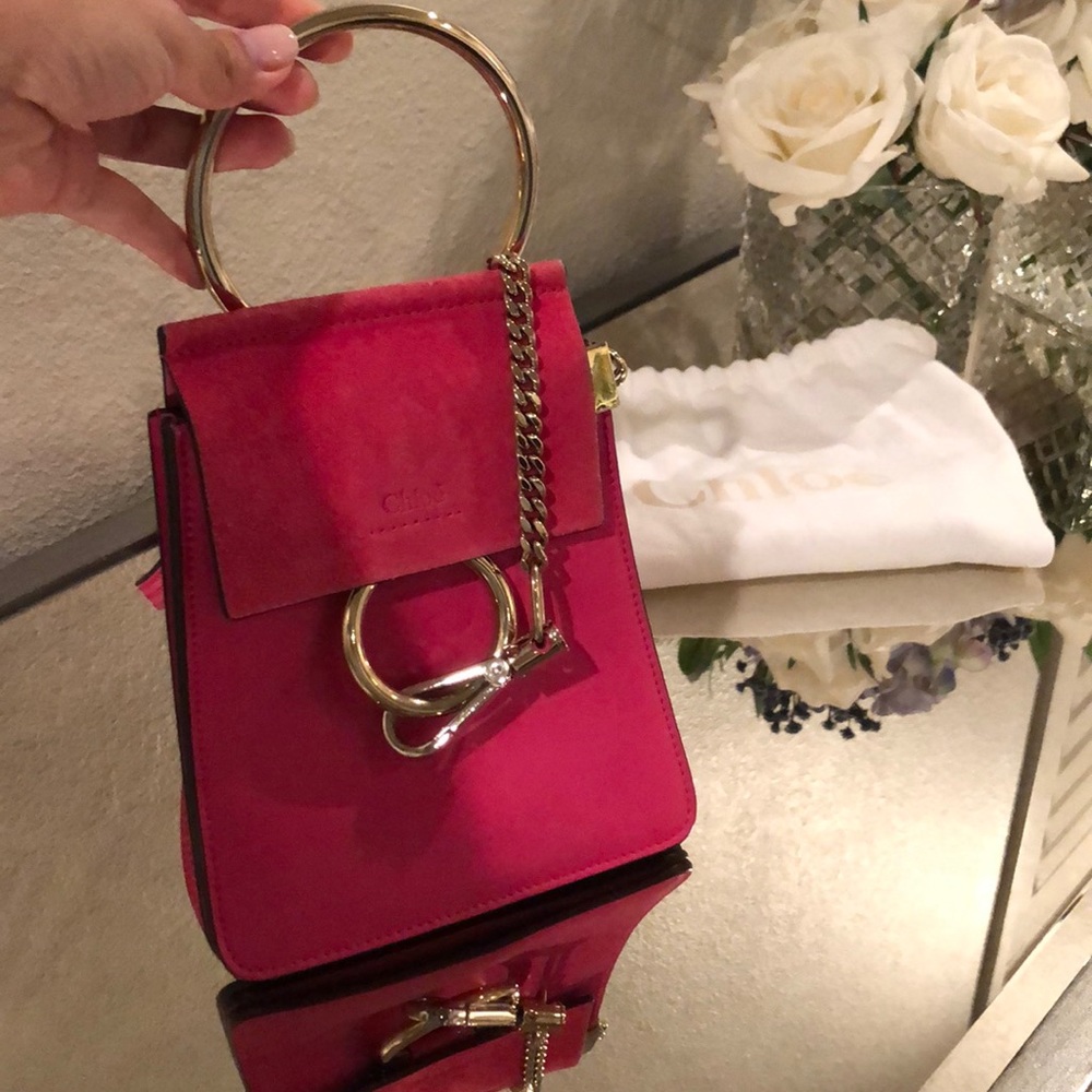 Chloe Mini Faye Leather Bracelet Bag